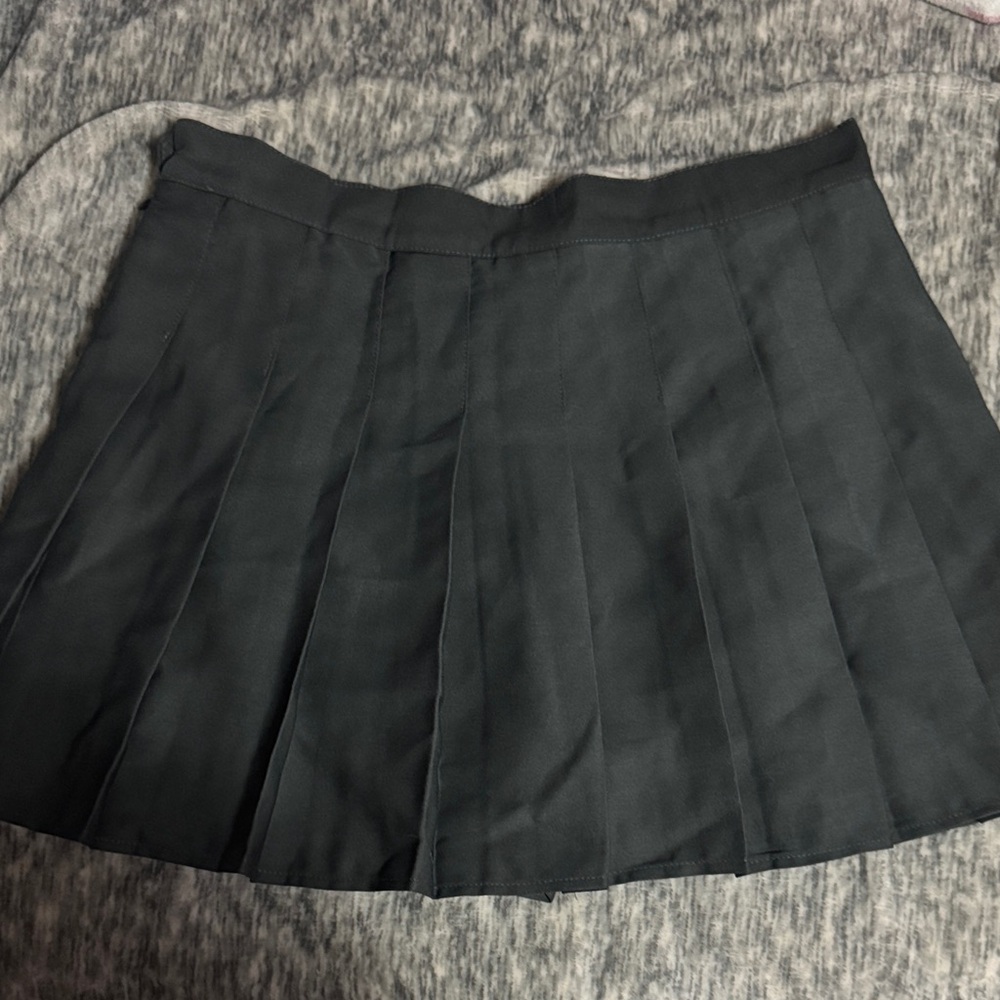 Classic Grey Pleated Skirt